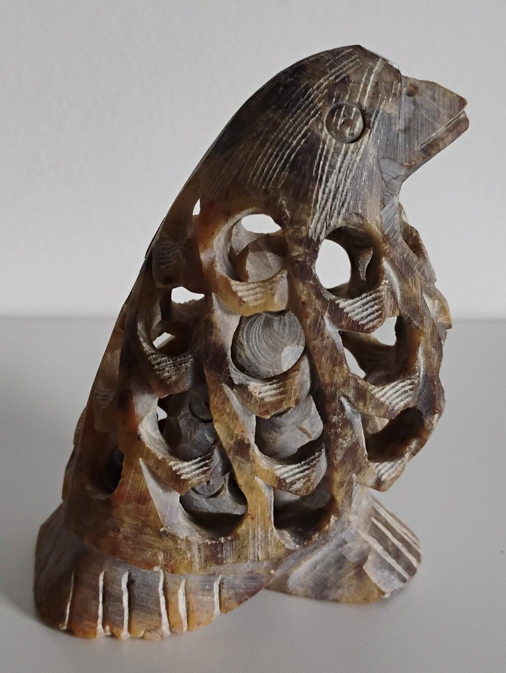 Hand-Carved Stone Bird Figurine